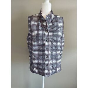 Activology Reversible Vest Plaid/Pink Sz L